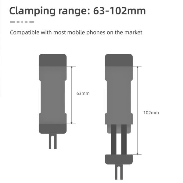 DJI OSMO Pocket 3 Sunnylife Front Phone Holder Mount Handheld Tripod Expansion Brackets (Black) - Image 9