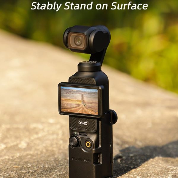 DJI OSMO Pocket 3 Sunnylife Expansion Adapter Foldable Dual Hooks Adapter Protective Case Bracket (Black) - Image 7