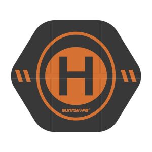 Sunnylife Drone Landing Pad 35cm Fast-Fold Double-Sided Leather Waterproof Helipad for DJI Neo / Avata 2 / Mini 4 Pro (Yellow+Orange)