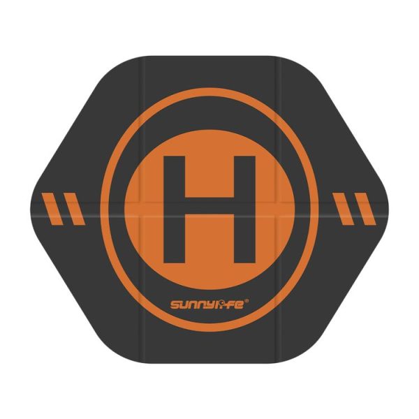 Sunnylife Drone Landing Pad 35cm Fast-Fold Double-Sided Leather Waterproof Helipad for DJI Neo / Avata 2 / Mini 4 Pro (Yellow+Orange)