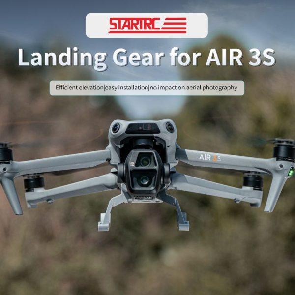 DJI Air 3S / 3 STARTRC Folding Anti-fall Anti-dirt Heightened Landing Gear Training Rack (Grey) - Image 2