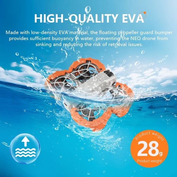 DJI Neo STARTRC Light Anti-Sink Floating Propeller Guard Bumper (Orange) - Image 3