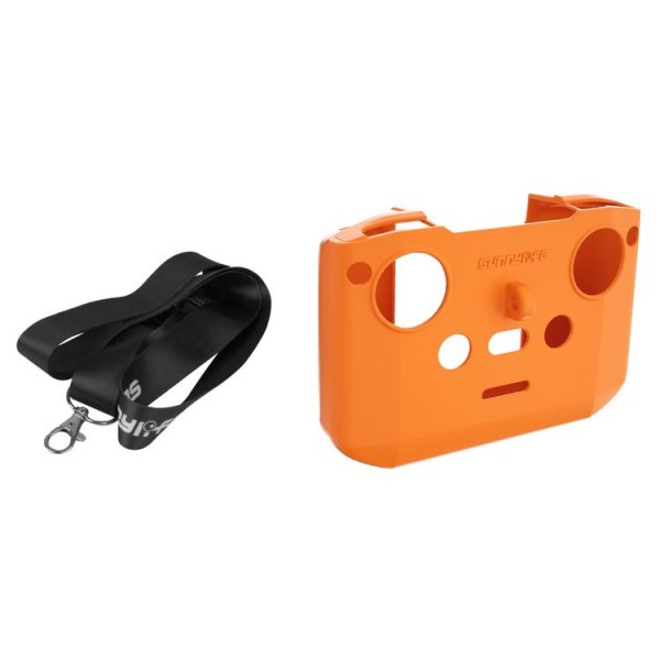 DJI Neo / Mini 4 Pro / RC-N3 / RC-N2 / RC-N1 Sunnylife Controller Protective Cover Silicone Case with Neck Strap (Orange) - Image 2