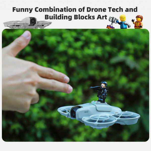 DJI Neo Sunnylife Building Blocks Adapter Funny Building Bricks Toy Expansion Accessories (Grey) - Image 12