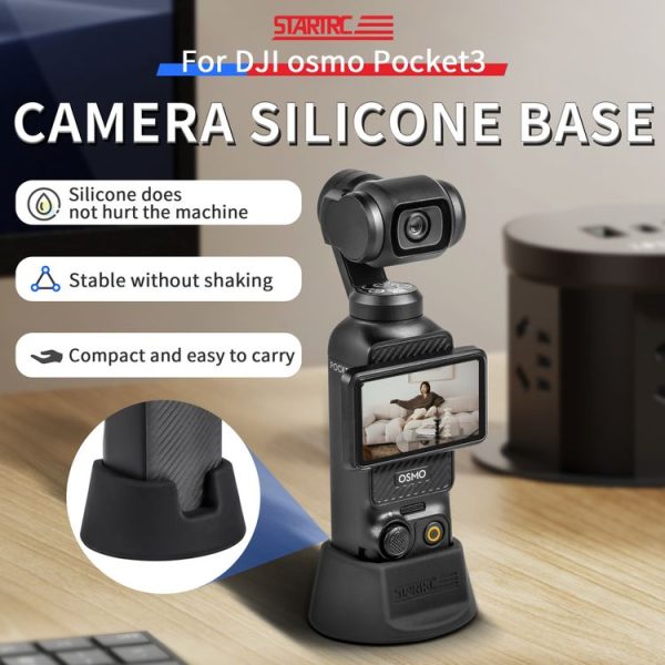 DJI Osmo Pocket 3 STARTRC Silicone Desktop Base Bracket (Black) - Image 2