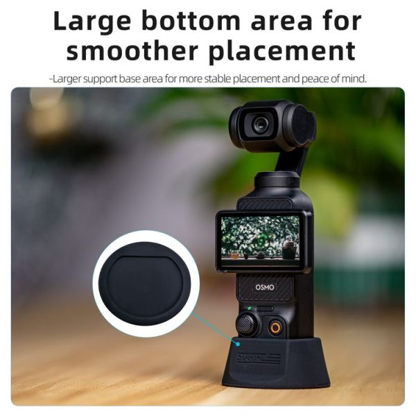 DJI Osmo Pocket 3 STARTRC Silicone Desktop Base Bracket (Black) - Image 4