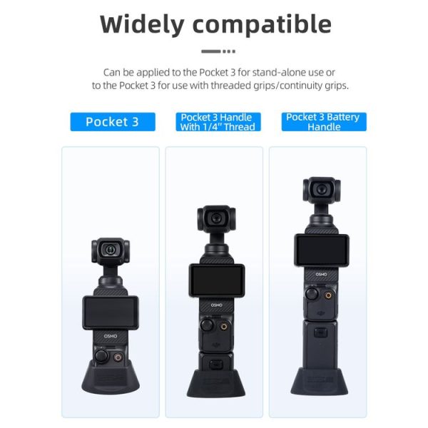 DJI Osmo Pocket 3 STARTRC Silicone Desktop Base Bracket (Black) - Image 7