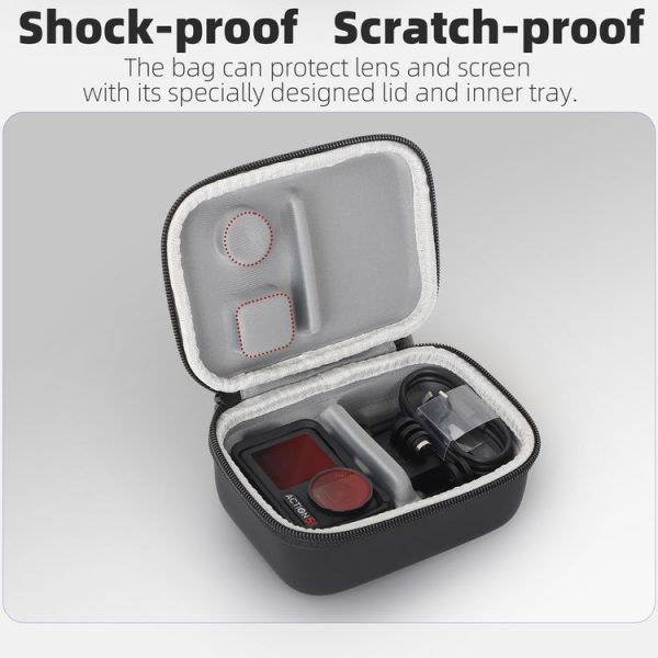 DJI Osmo Action 5 Pro / 4 / 3 Sunnylife Portable Carrying Case Mini Standard Combo Bag (Orange) - Image 4