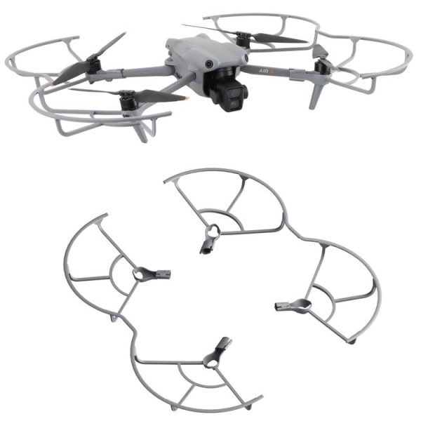 DJI Air 3S / 3 Sunnylife Propellers Guard Protector Integrated Shielding Rings Quick Release Anti-Collision Props Safe Ring (Grey)