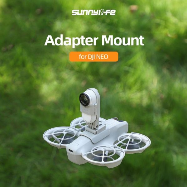 DJI Neo / Insta360 GO 3S / GO 3 Sunnylife Drone Expansion Mount Action Camera Holder Adapter (Grey) - Image 2