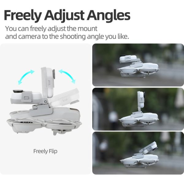 DJI Neo / Insta360 GO 3S / GO 3 Sunnylife Drone Expansion Mount Action Camera Holder Adapter (Grey) - Image 3