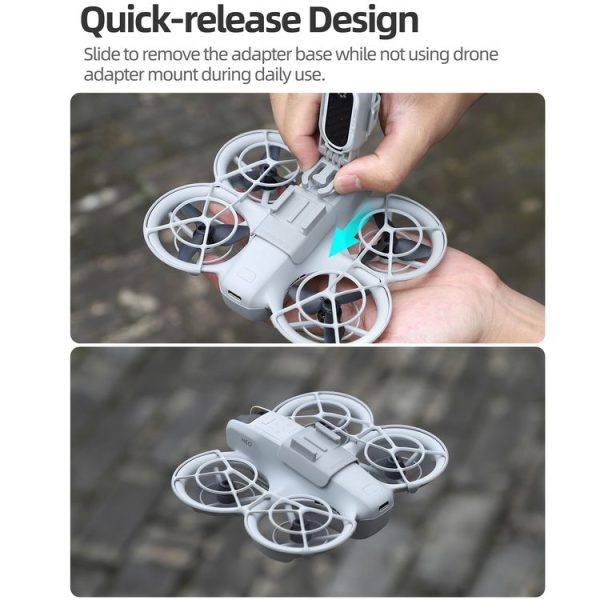DJI Neo / Insta360 GO 3S / GO 3 Sunnylife Drone Expansion Mount Action Camera Holder Adapter (Grey) - Image 6
