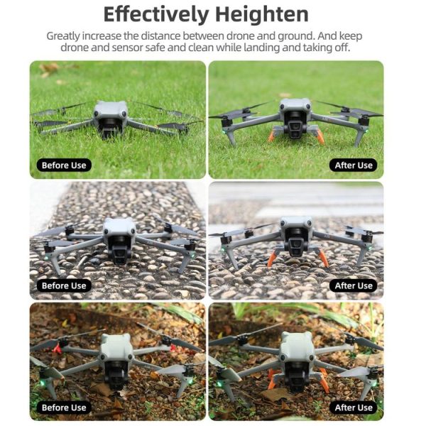 DJI Air 3S / 3 Sunnylife Landing Gear Extensions Heightened Spider Gears Support Leg (Orange) - Image 5