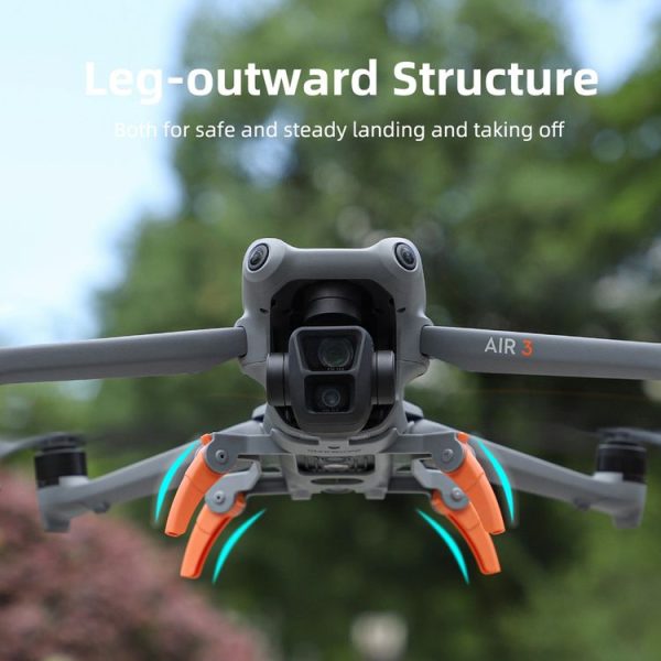 DJI Air 3S / 3 Sunnylife Landing Gear Extensions Heightened Spider Gears Support Leg (Orange) - Image 8