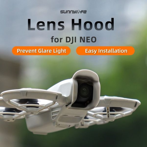 DJI Neo Sunnylife Lens Hood Anti-glare Lens Cover Sunhood Gimbal Protective Cap (Black) - Image 3