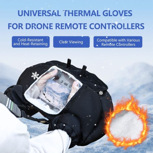 STARTRC Universal Drone Remote Control Winter Warm Gloves (Black) - Image 3