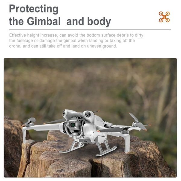 DJI Mini 4 Pro STARTRC LED Light Folding Heightened Landing Gear Training Rack (Grey) - Image 4