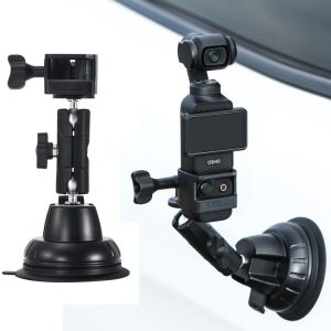 DJI OSMO Pocket 3 STARTRC Suction Cup Holder Expansion Adapter Bracket (Black)