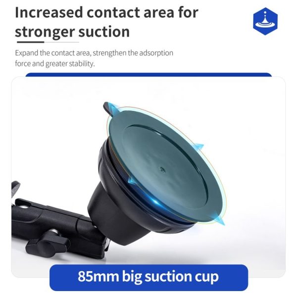 DJI OSMO Pocket 3 STARTRC Suction Cup Holder Expansion Adapter Bracket (Black) - Image 4