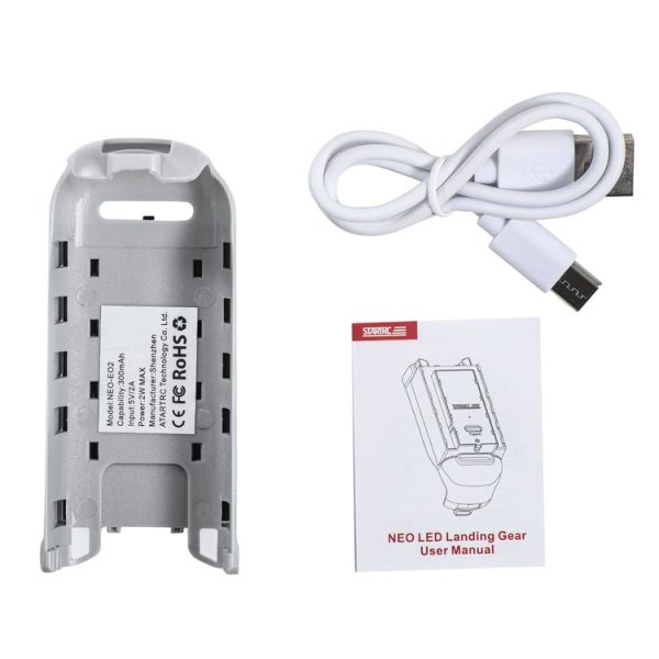 DJI Neo STARTRC LED Light Heightened Landing Gear Training Rack (Grey) - Image 10