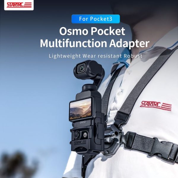 DJI OSMO Pocket 3 STARTRC Multifunctional Fixed Mount Expansion Adapter Bracket (Black) - Image 2
