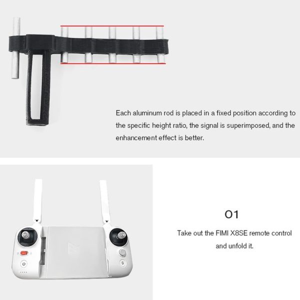 STARTRC 1107671 For FIMI X8 SE Drone 5.8GHZ Anti-interference Yagi-Uda Antenna Signal Enhancer (Black) - Image 12