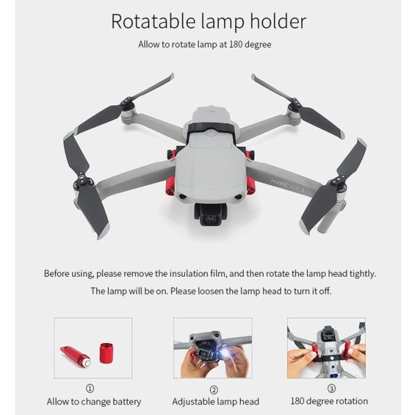 STARTRC 1107608 For DJI Mavic Air 2 Directional Signal Light Night Flight Lamp Kit - Image 7