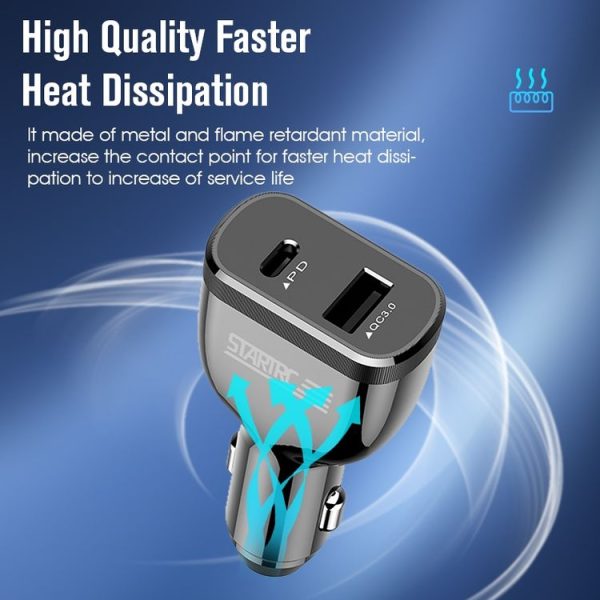 STARTRC QC3.0 Quick Charge Car Charger for DJI Mavic 3 (Black) - Image 6