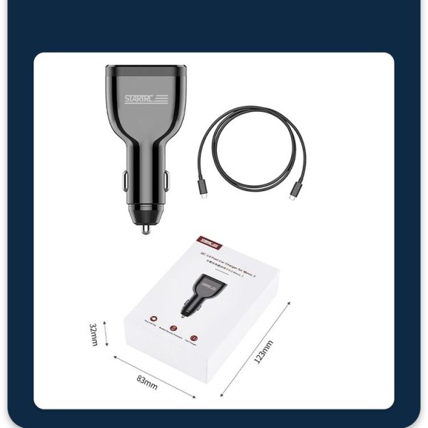 STARTRC QC3.0 Quick Charge Car Charger for DJI Mavic 3 (Black) - Image 7