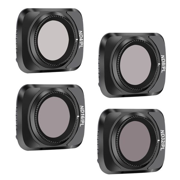 STARTRC 1107616 4 PCS ND4PL / ND8PL / ND16PL / ND32PL Drone Lens Filter for DJI Mavic Air 2 (Black)