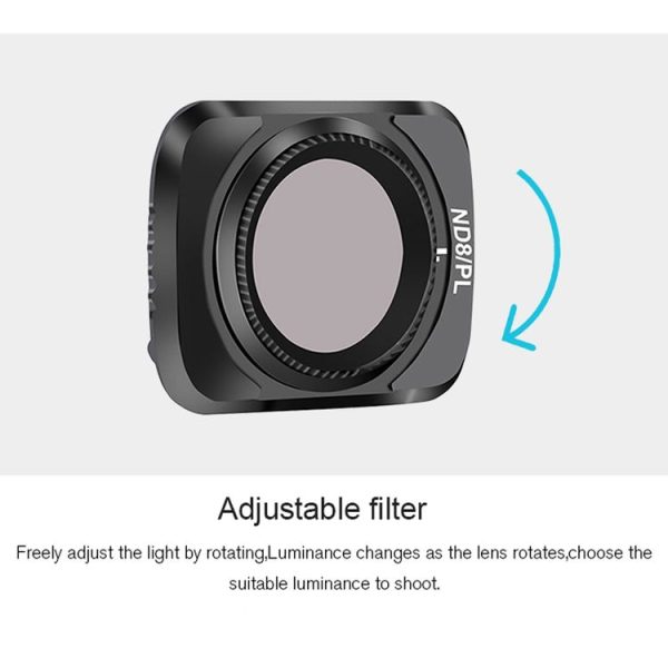 STARTRC 1107616 4 PCS ND4PL / ND8PL / ND16PL / ND32PL Drone Lens Filter for DJI Mavic Air 2 (Black) - Image 13
