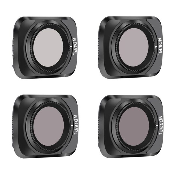 STARTRC 1107616 4 PCS ND4PL / ND8PL / ND16PL / ND32PL Drone Lens Filter for DJI Mavic Air 2 (Black) - Image 2