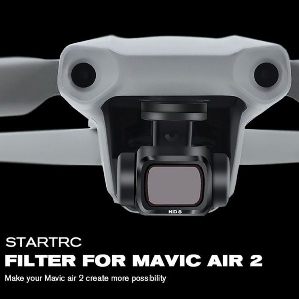 STARTRC 1107616 4 PCS ND4PL / ND8PL / ND16PL / ND32PL Drone Lens Filter for DJI Mavic Air 2 (Black) - Image 3