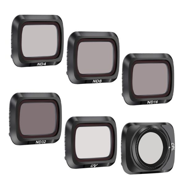 STARTRC 1107615 6 PCS ND4 / ND8 / ND16 / ND32 / MCUV / CPL Drone Lens Filter for DJI Mavic Air 2 (Black)