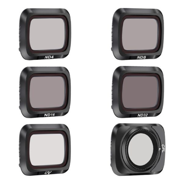 STARTRC 1107615 6 PCS ND4 / ND8 / ND16 / ND32 / MCUV / CPL Drone Lens Filter for DJI Mavic Air 2 (Black) - Image 2
