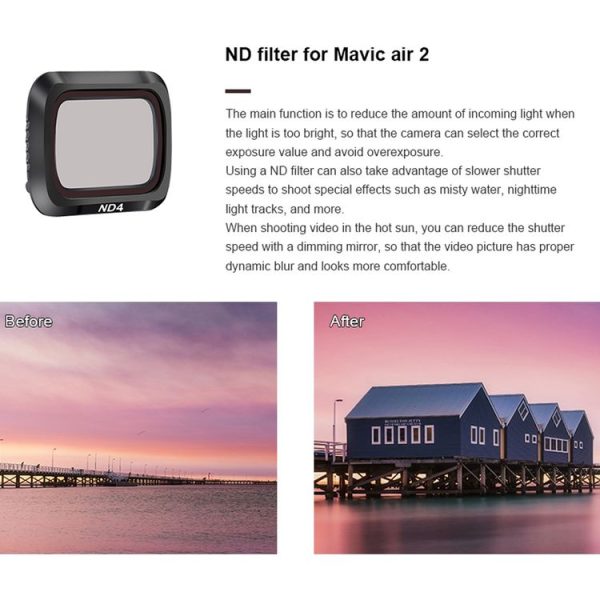 STARTRC 1107615 6 PCS ND4 / ND8 / ND16 / ND32 / MCUV / CPL Drone Lens Filter for DJI Mavic Air 2 (Black) - Image 4