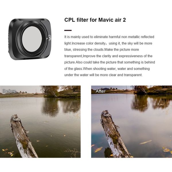 STARTRC 1107615 6 PCS ND4 / ND8 / ND16 / ND32 / MCUV / CPL Drone Lens Filter for DJI Mavic Air 2 (Black) - Image 6