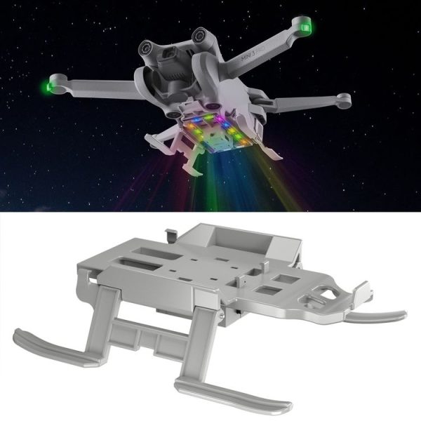 STARTRC LED Light Folding Anti-fall Heightened Landing Gear Training Rack for DJI Mini 3 Pro (Grey)