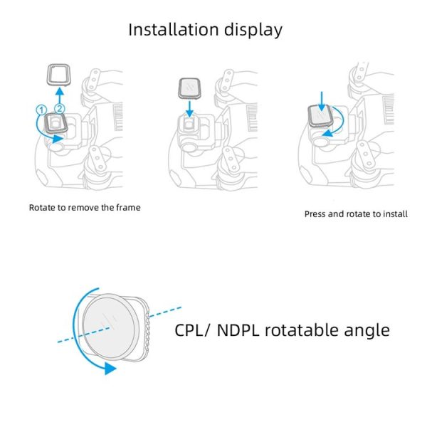 JSR Drone CPL Lens Filter for DJI MAVIC Air 2 - Image 5
