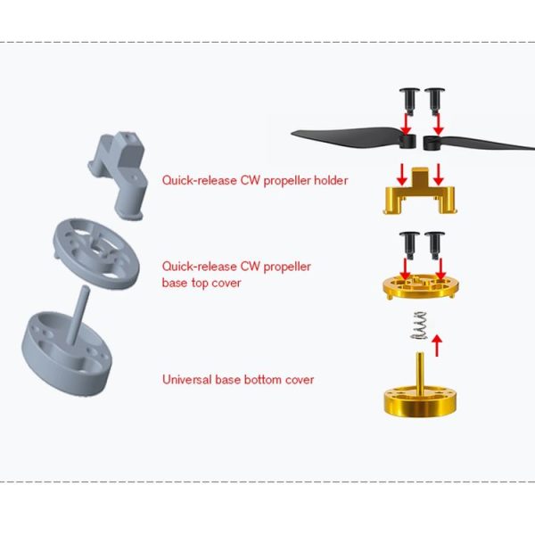 STARTRC For DJI Mavic Mini Quick-release Metal Propeller Grip Set - Image 9