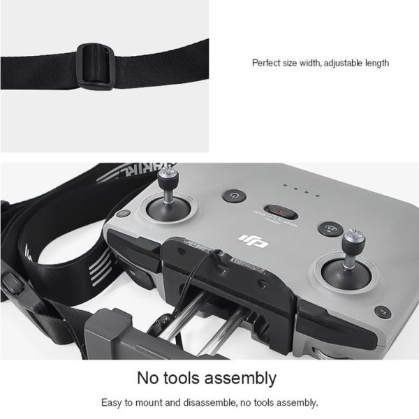 STARTRC For DJI Mavic Air 2 Remote Control Anti-lost Anti-fall Neck Strap Holder Lanyard with Buckle Set (Black) - Image 11