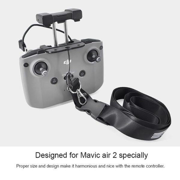 STARTRC For DJI Mavic Air 2 Remote Control Anti-lost Anti-fall Neck Strap Holder Lanyard with Buckle Set (Black) - Image 4