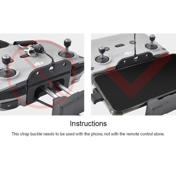 STARTRC For DJI Mavic Air 2 Remote Control Anti-lost Anti-fall Neck Strap Holder Lanyard with Buckle Set (Black) - Image 8