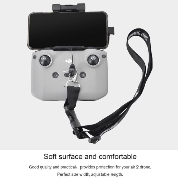 STARTRC For DJI Mavic Air 2 Remote Control Anti-lost Anti-fall Neck Strap Holder Lanyard with Buckle Set (Black) - Image 9