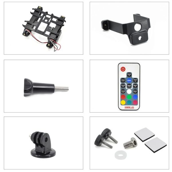 STARTRC For DJI Mavic Air 2 LED Lights Landing Gear with Light Bar (Black) - Image 2