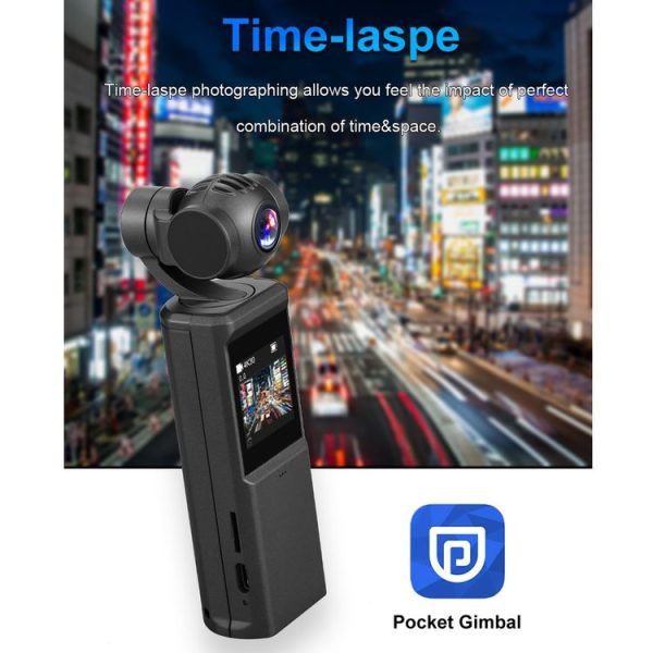 P6A 1080P Pocket Gimbal Camera Mini PTZ Vlog Camera (Black) - Image 12