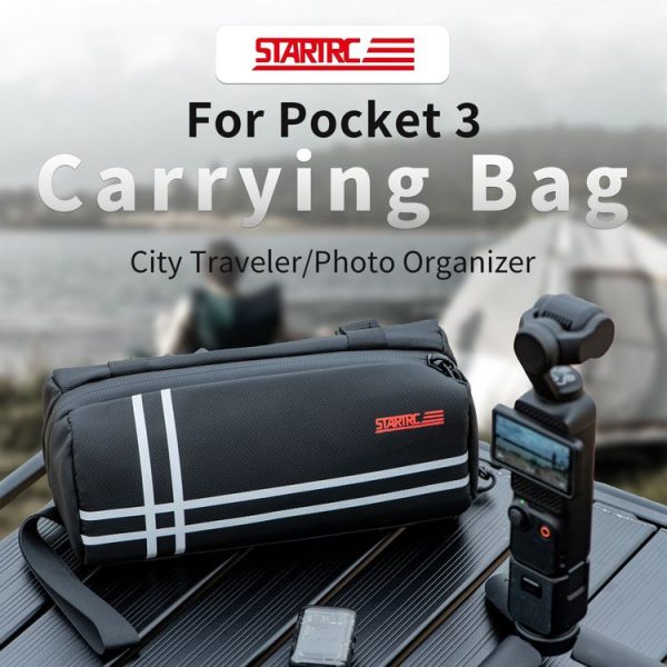 DJI Osmo Pocket 3 STARTRC Portable Storage Bag with Hand Strap (Black) - Image 2