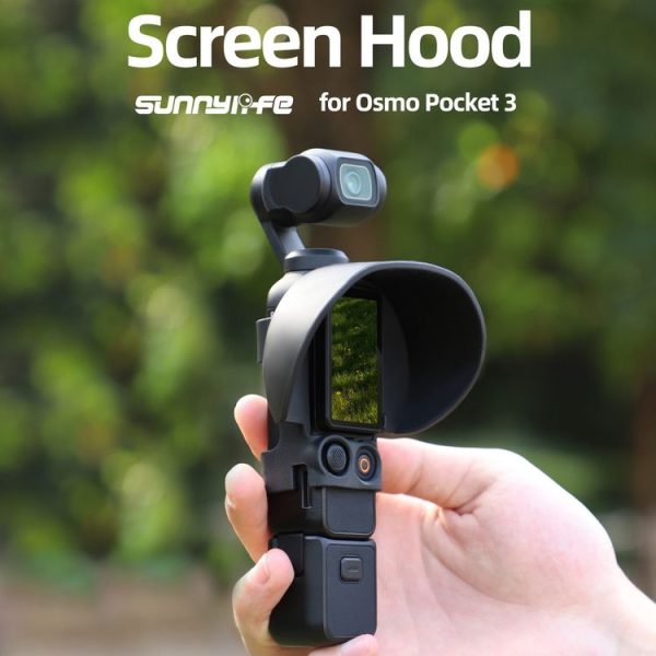DJI OSMO Pocket 3 Sunnylife Sunshade Screen Protective Cover Hood (Black) - Image 2