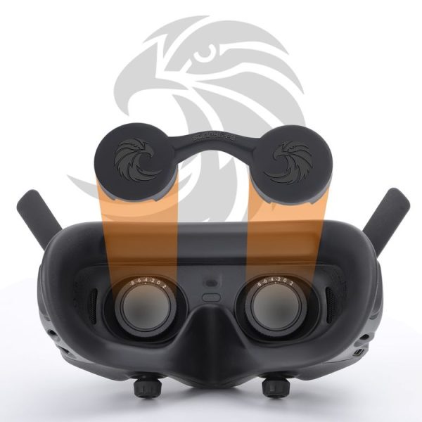 DJI Goggles 2 / Goggles 3 Lens Cover Dust-proof VR Lens Silicone Case Soft Protector (Black)