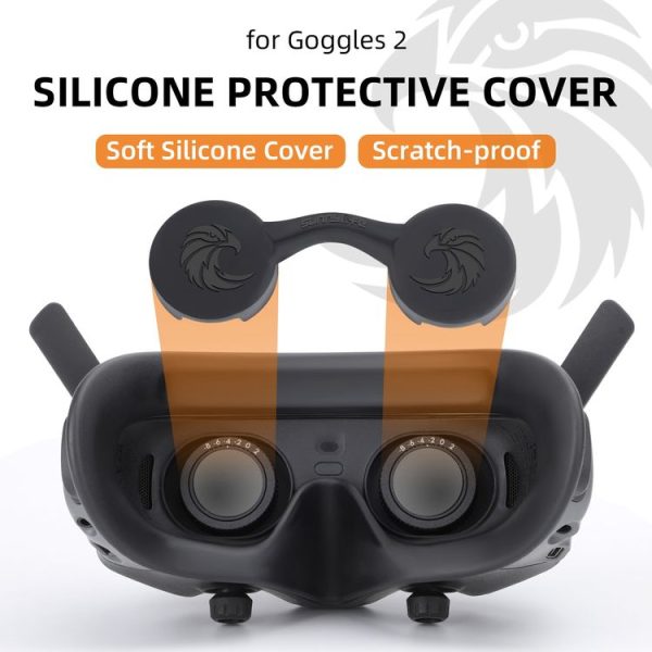 DJI Goggles 2 / Goggles 3 Lens Cover Dust-proof VR Lens Silicone Case Soft Protector (Black) - Image 2